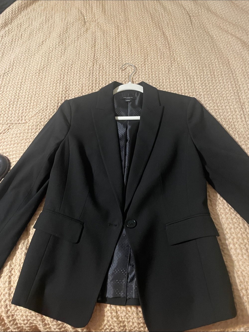 Ann Taylor Black Single-Button Blazer